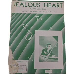 Vintage 1944 Jealous Heart Jenny Lou Carson Al Morgan Sheet Music